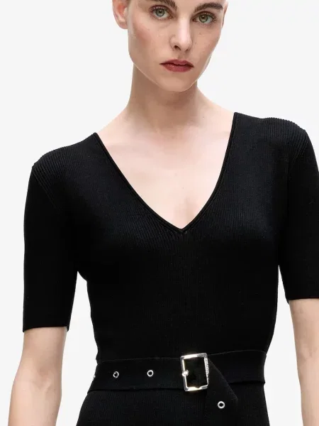 Платье миди Karl Lagerfeld черное