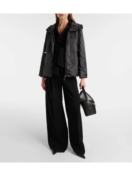 Geacă Max Mara din canvas negru