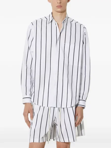 Раирана риза Mki Miyuki Zoku на райета бяло