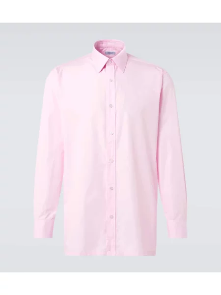 Poplínová košile Charvet růžová