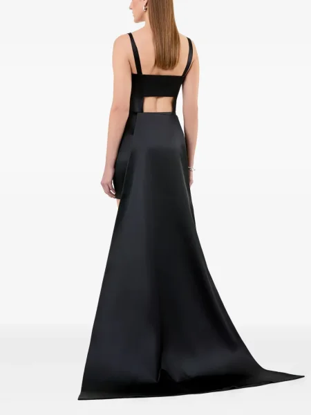 Rochie mini Nicholas cu talie înaltă de costum negru