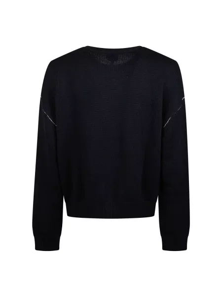 Sweter A.p.c. wełniany z logo niebieski