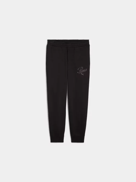 Штани спортивні PUMA Ess Script Sweatpants комбінований верх чорний
