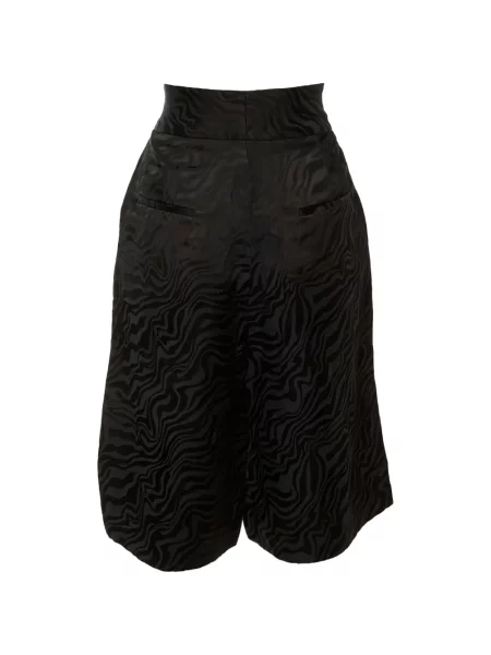 Pantaloni culottes Sandro din jacard negru