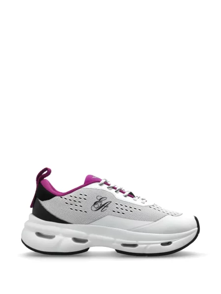 Sneakerși Emporio Armani cu broderie alb