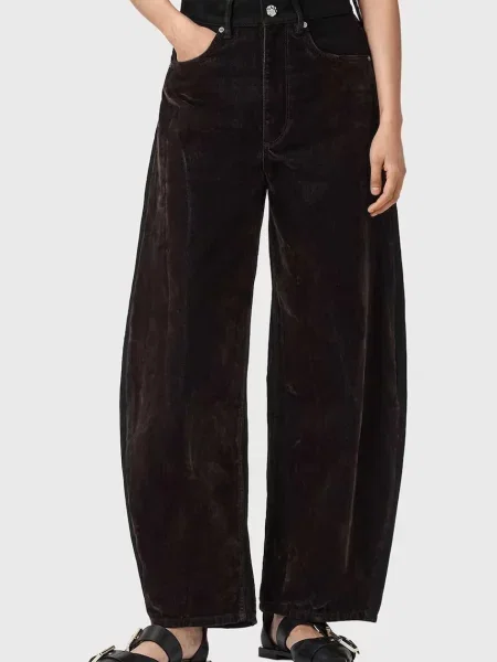 AllSaints jeans high waist negru