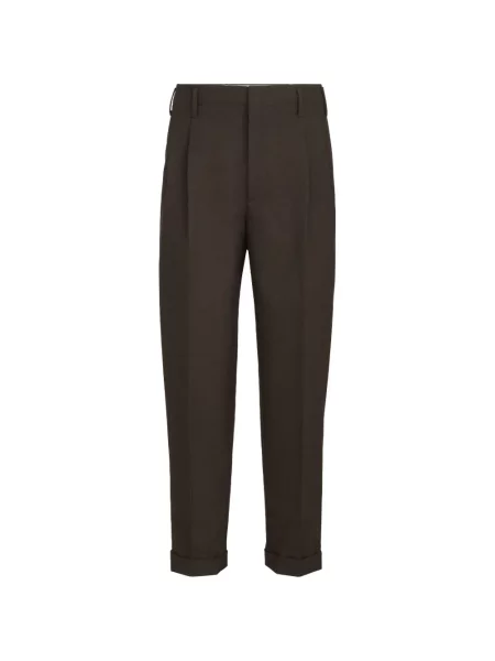 Pantaloni Brunello Cucinelli de lână maro