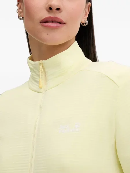Hanorac cu fermoar Jack Wolfskin galben