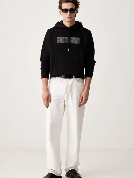 Calvin Klein hanorac cu glugă pentru bărbați cu negru