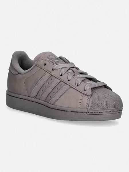 Tenisice od nubuk kože adidas Originals SUPERSTAR II W ljubičasta