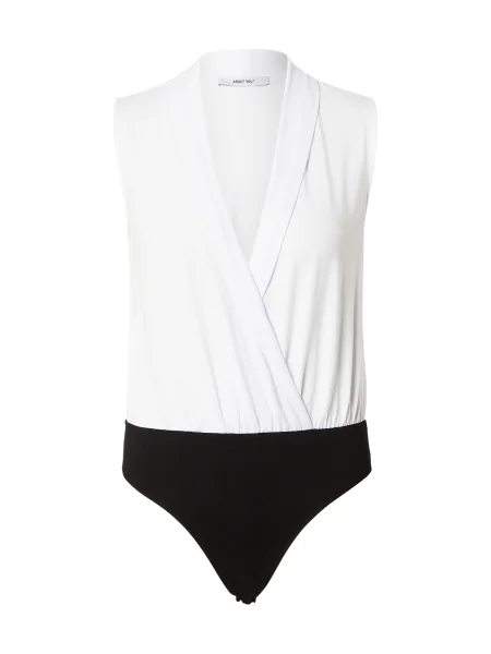 ABOUT YOU Bodi srajca Bettina črna / off-bela bela