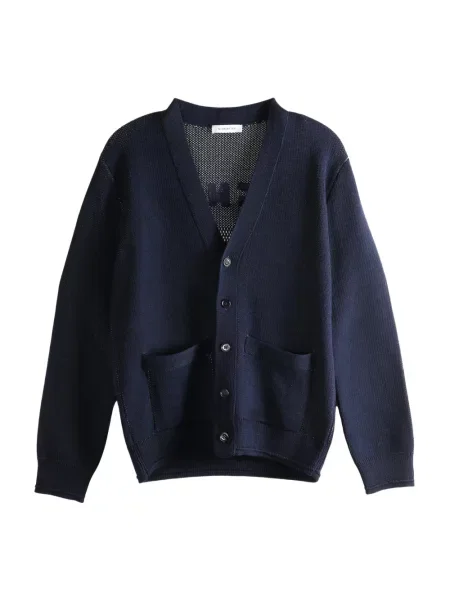 Kardigan Givenchy z dekoltem w serek niebieski