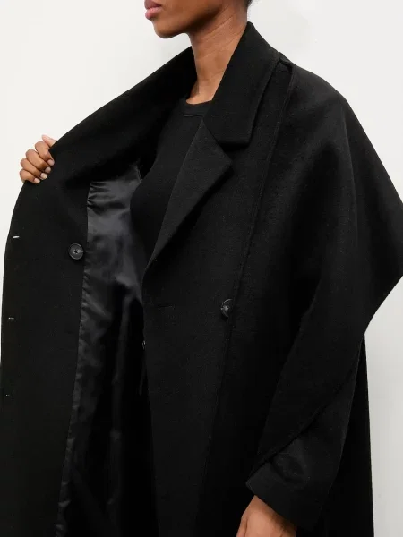 Шерстяное пальто Answear.lab черное
