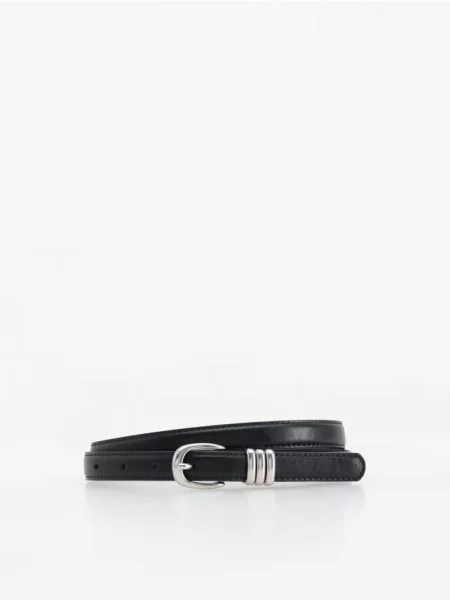 Reserved Curea Din Materiale Combinate negru