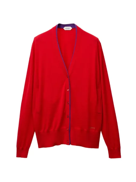 Cardigan Versace de lână roșu