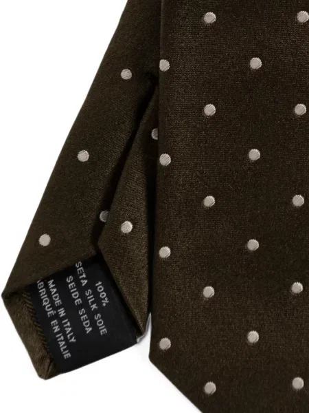Cravată Tom Ford de mătase cu buline verde