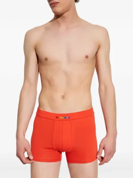 Boxeri Dsquared2 cu autograf portocaliu