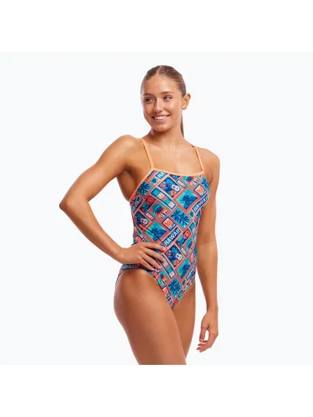 Costum de baie dintr-o piesă pentru femei Funkita Single Strap One Piece tiki tango