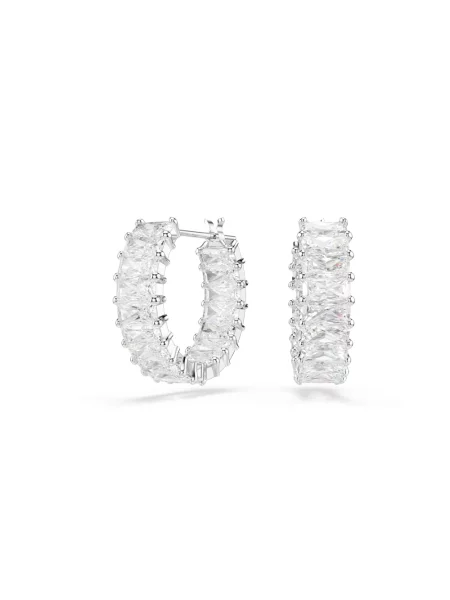 Lniane kolczyki Swarovski biznesowe szare