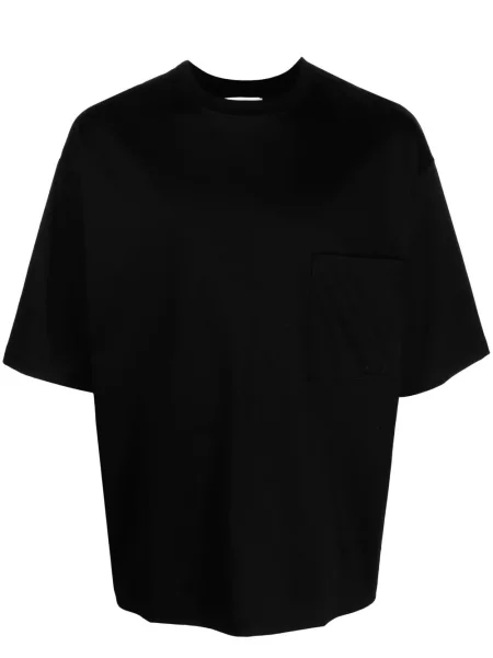 Tricou Lanvin cu decolteu în U scurt negru