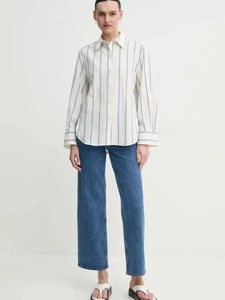 Day Birger et Mikkelsen koszula Romy relaxed z kołnierzykiem klasycznym beżowy