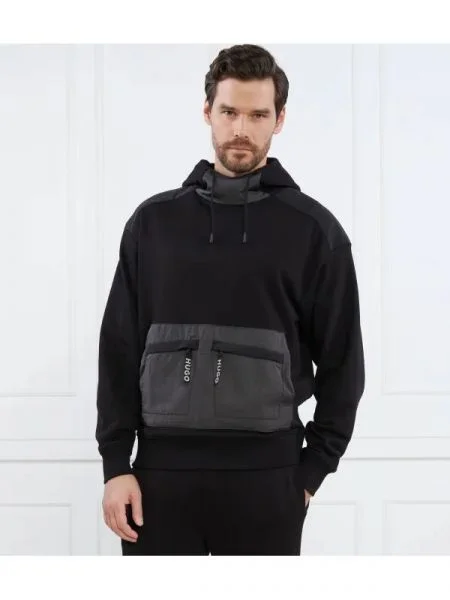 HUGO Hanorac Dacacia | Relaxed fit negru