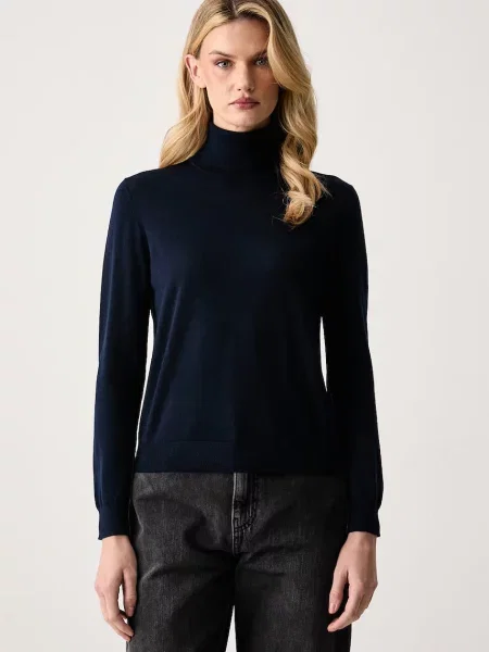 United Colors of Benetton pulover cu guler înalt pentru femei din lână