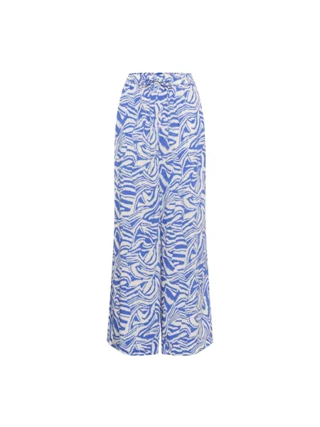 Wielobarwność spodnie Part Two z nadrukiem zwierzęcym niebieskie