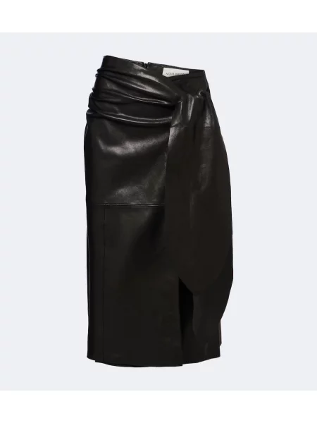 Fustă din piele Nour Hammour negru