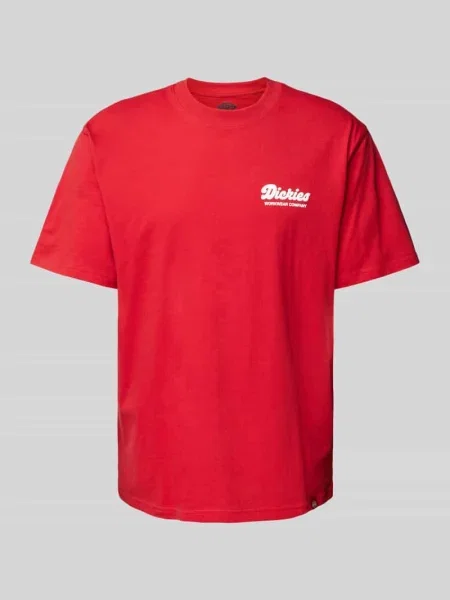 T-shirt z nadrukiem z logo Dickies czerwona