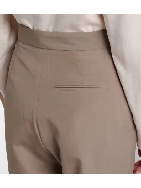 Pantaloni The Row de lână gri
