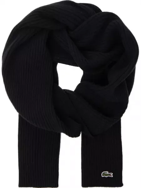 Lacoste de lână șal negru