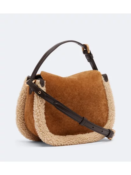 Geantă shopper Etro din piele de oaie bej