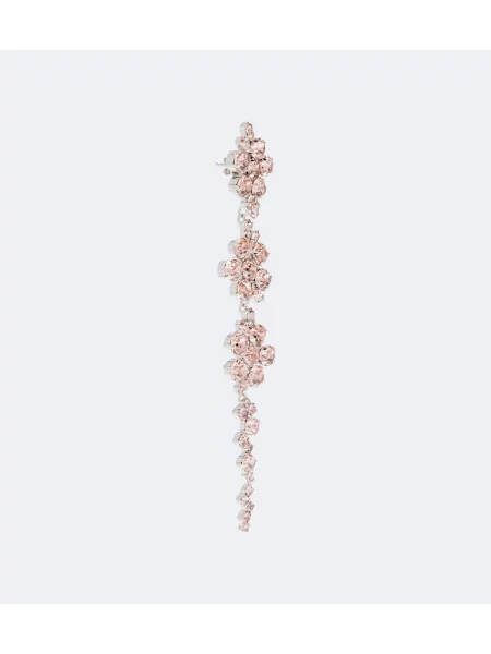 Cercei Simone Rocha cu model floral roz