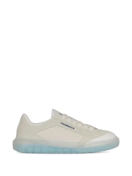 Sneakerși Casablanca cu șireturi din piele alb