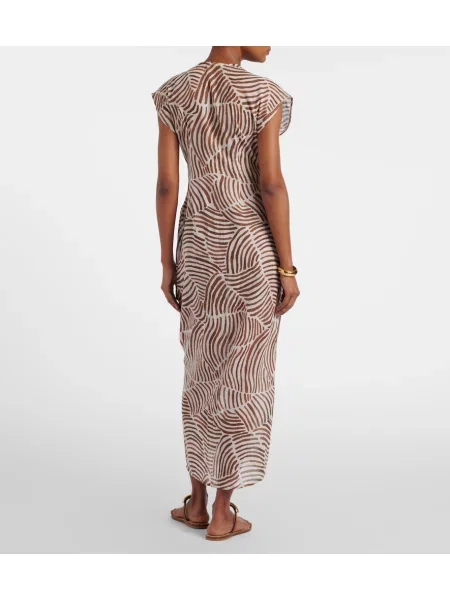 Rochie midi Vix Paula Hermanny cu imagine maro
