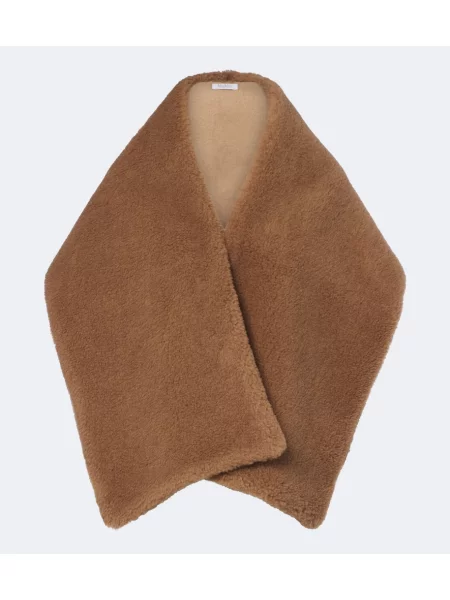 Fular Max Mara de mătase bej