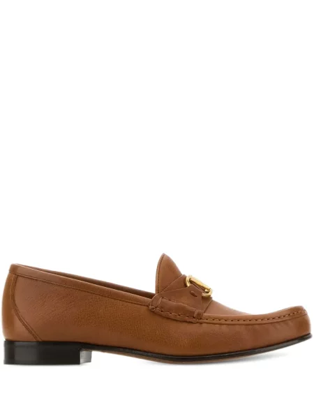 Pantofi loafer Valentino Garavani din piele maro