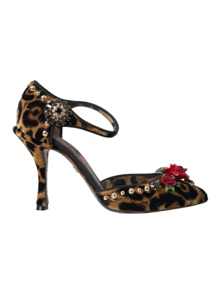Czółenka Dolce And Gabbana skórzana brązowa