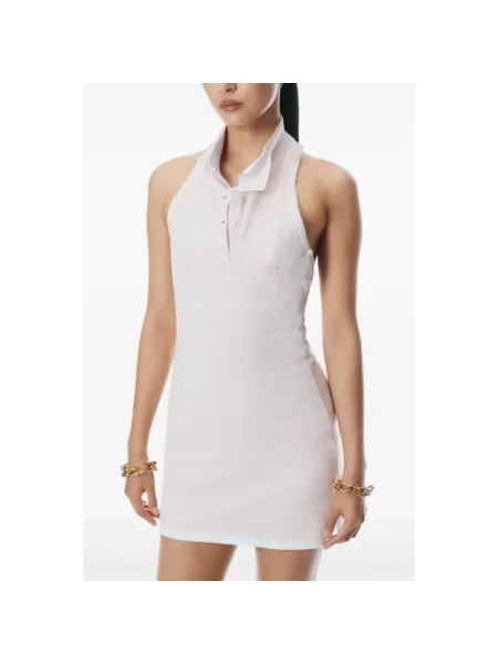 Sukienka mini Alexander Wang z dekoltem halter różowa