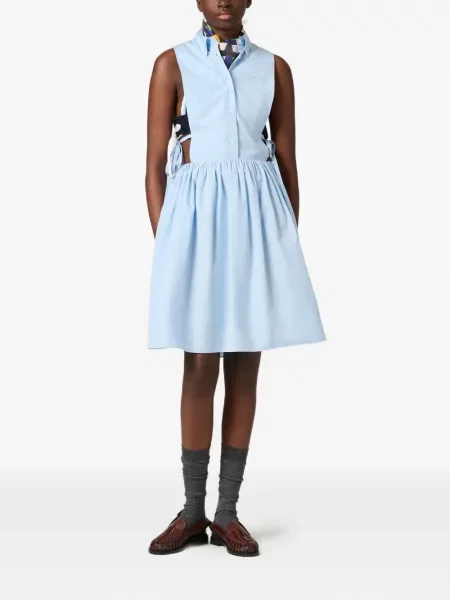 Rochie Miu Miu din poplin albastru