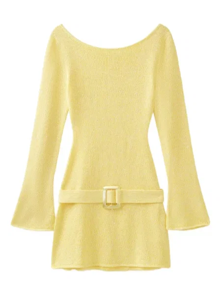 Rochie mini Asta Resort de costum galben