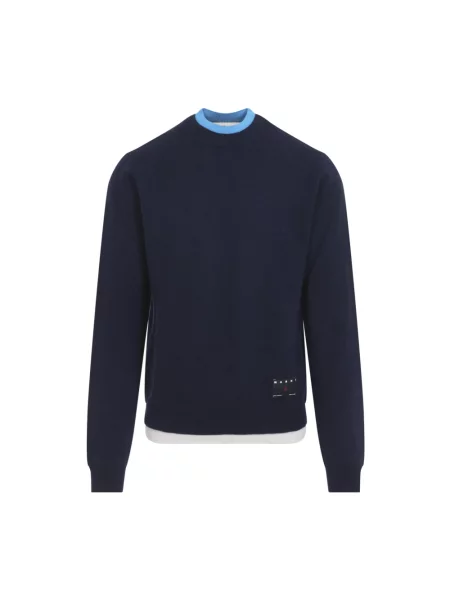 Sweter Marni z kaszmiru niebieski