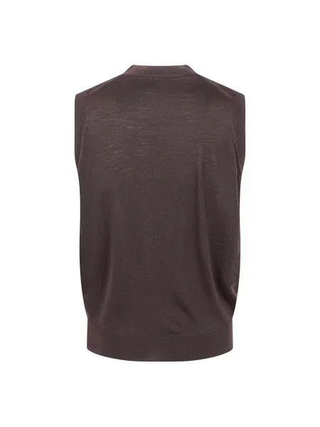 Sweter John Smedley wełniany brązowy