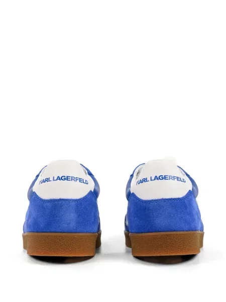 Sneakerși Karl Lagerfeld din piele de căprioară albastru