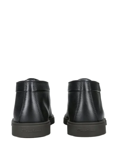 Pantofi loafer Santoni din piele slip-on negru