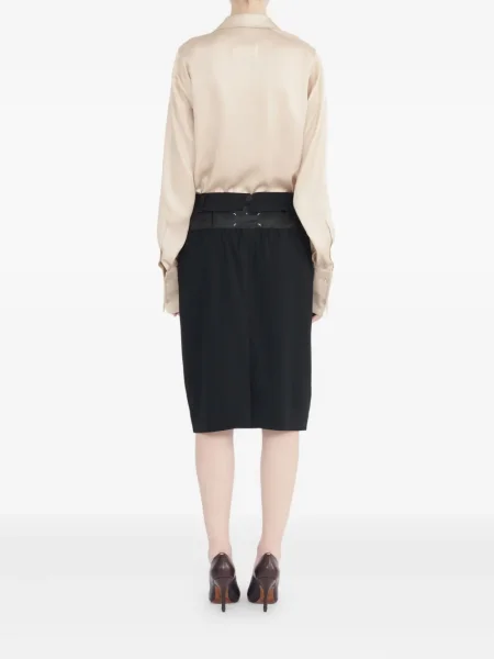 Fustă tip creion Maison Margiela până la genunchi negru