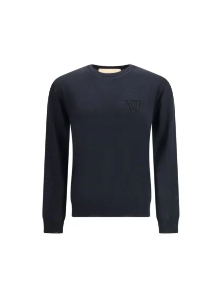 Haftowany sweter Valentino wełniany czarny