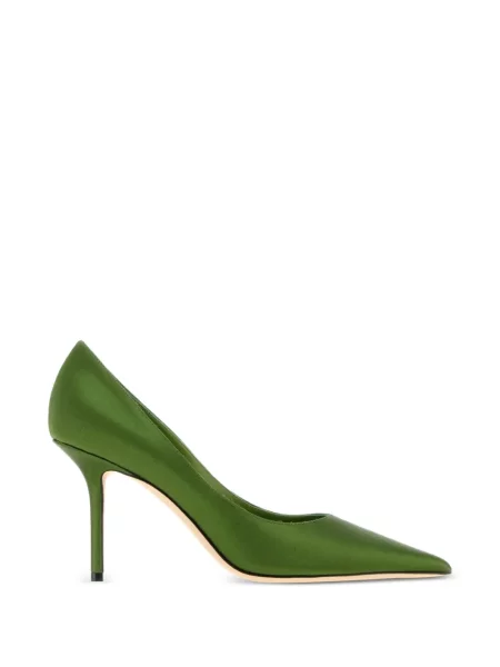 Pantofi cu toc Jimmy Choo din satin verde