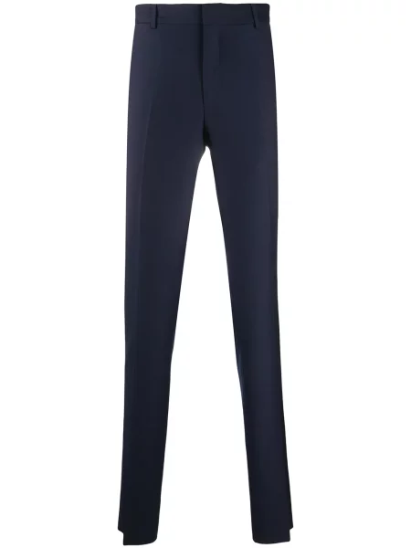 Pantaloni Polo Ralph Lauren de lână albastru